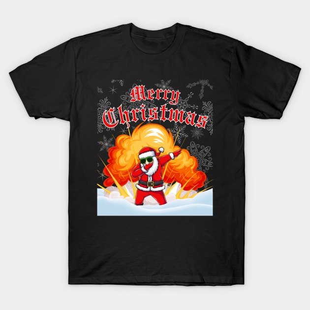 Merry Christmas Dab-splosion T-Shirt by AbsZeroPi